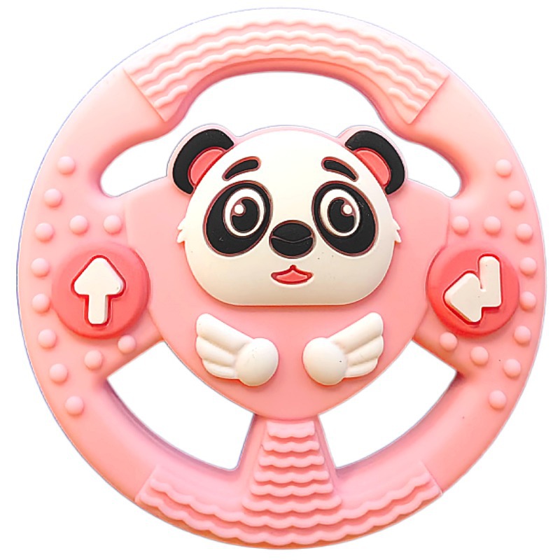 곰 핸들 팬더 치발기---핑크색