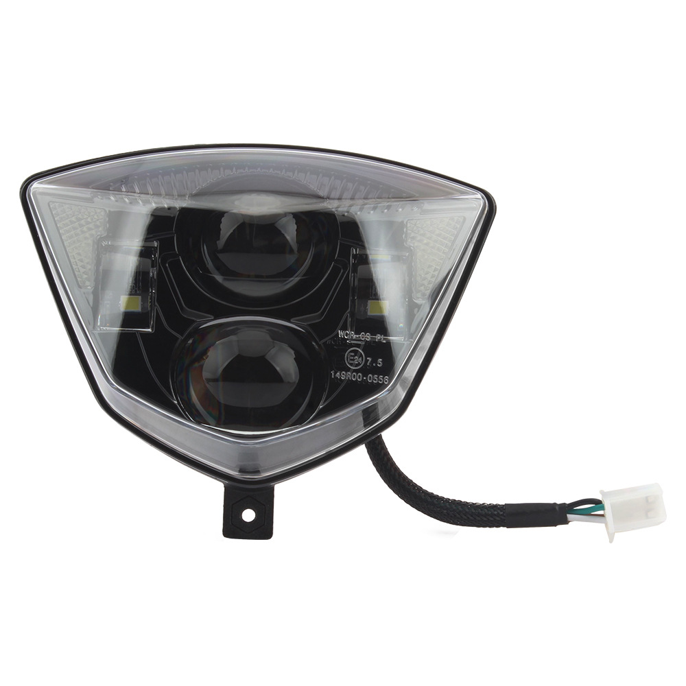 GAS double round convex mirror LED headlight motorcycle EC 250 250F 300F EX 300 off-road motorcycle lamp wick