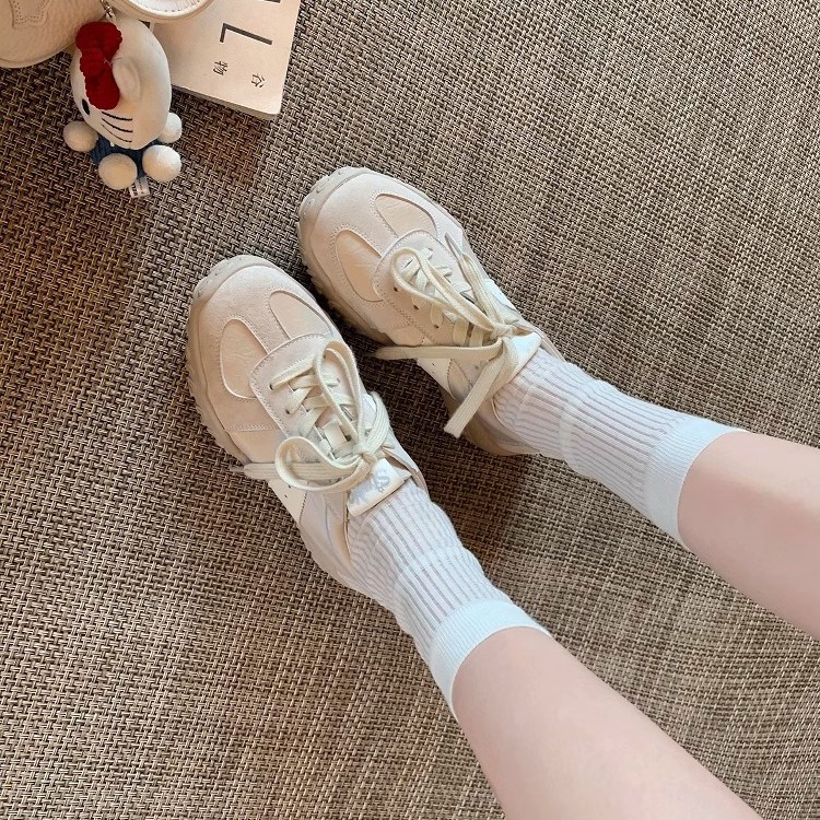 Grape Mom studiolee aumenta en 7cm ~ Zapatos de papá deportivos con cordones de punta redonda