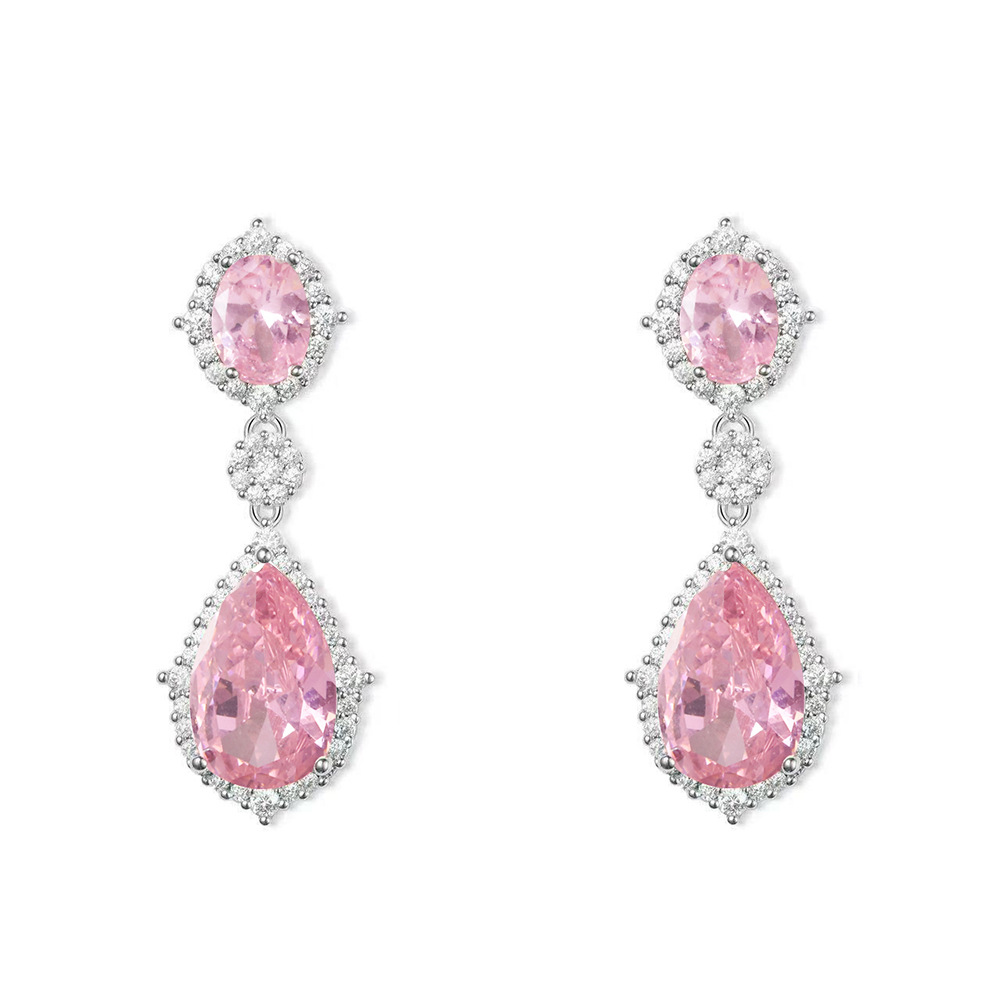 Elegant fuchsia classic retro fashionable shiny quality earrings…