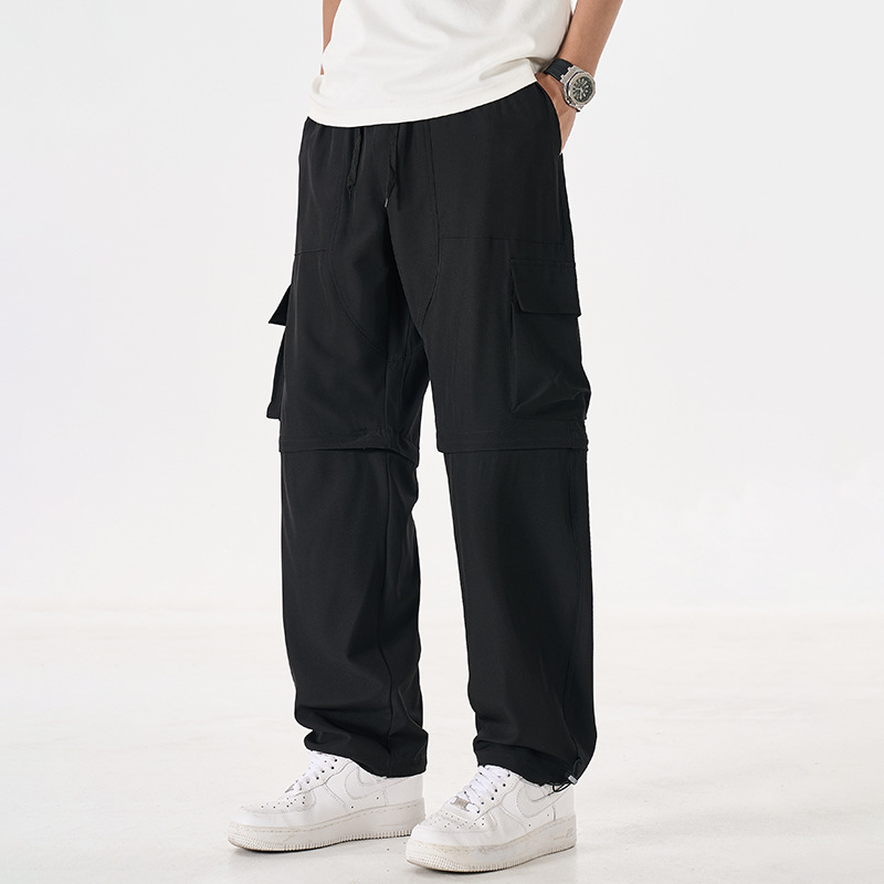 Summer New Detachable Cargo Pants Men's Multi-Pocket Shorts Casual Pants Loose Sports Casual Detachable Trousers