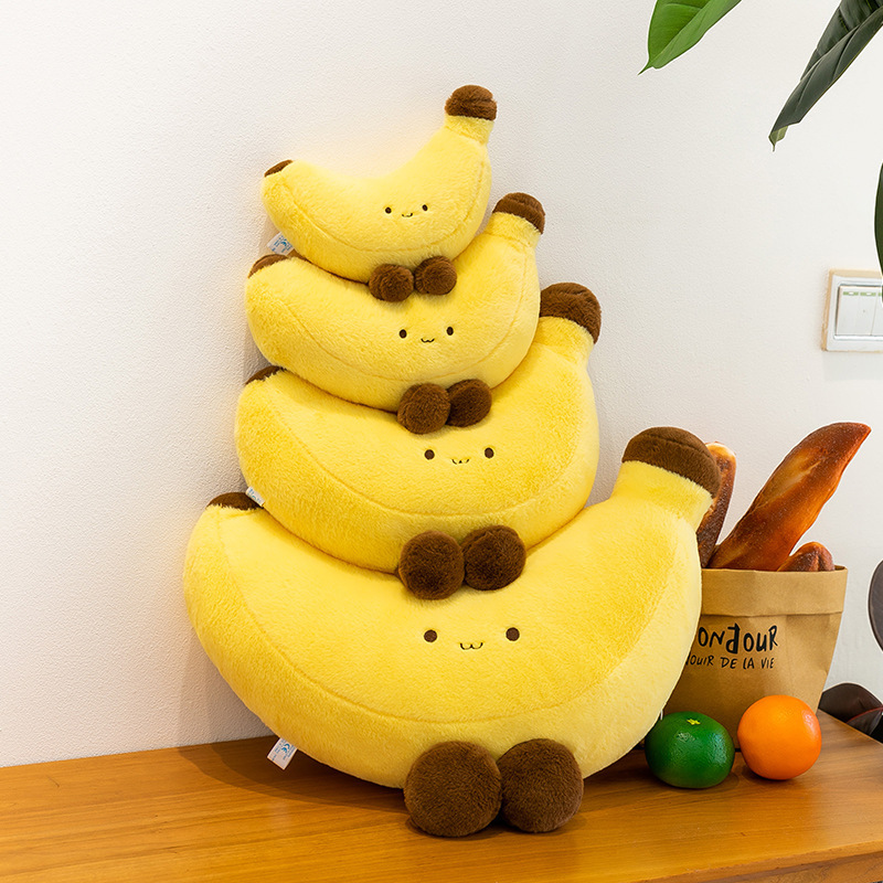 Original Long-Legged Banana Plush Toy Pillow Cute Cartoon Fruit Long-Legged Doll Birthday Gift for Girls