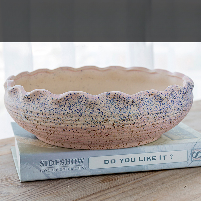 Large Diameter Succulent Flower Pot, Simple Ceramic Flower Pot for Succulents, Creative Combination Platter, Extra-Large Coarse Pottery, Free Shipping Large Diameter Succulent Flower Pot, Simple Ceramic Flower Pot for Succulents, Creative Combination Platter, Extra-Large Coarse Pottery, Free Shipping