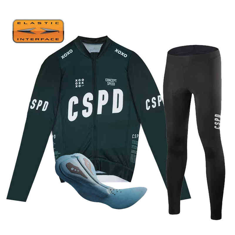 긴소매 짙은 녹색 일반 바지