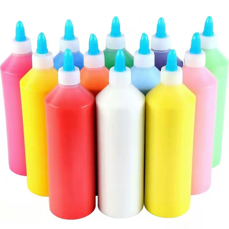 500ML大屏丙烯颜料 儿童绘画涂鸦DIY石膏娃娃美术用品
