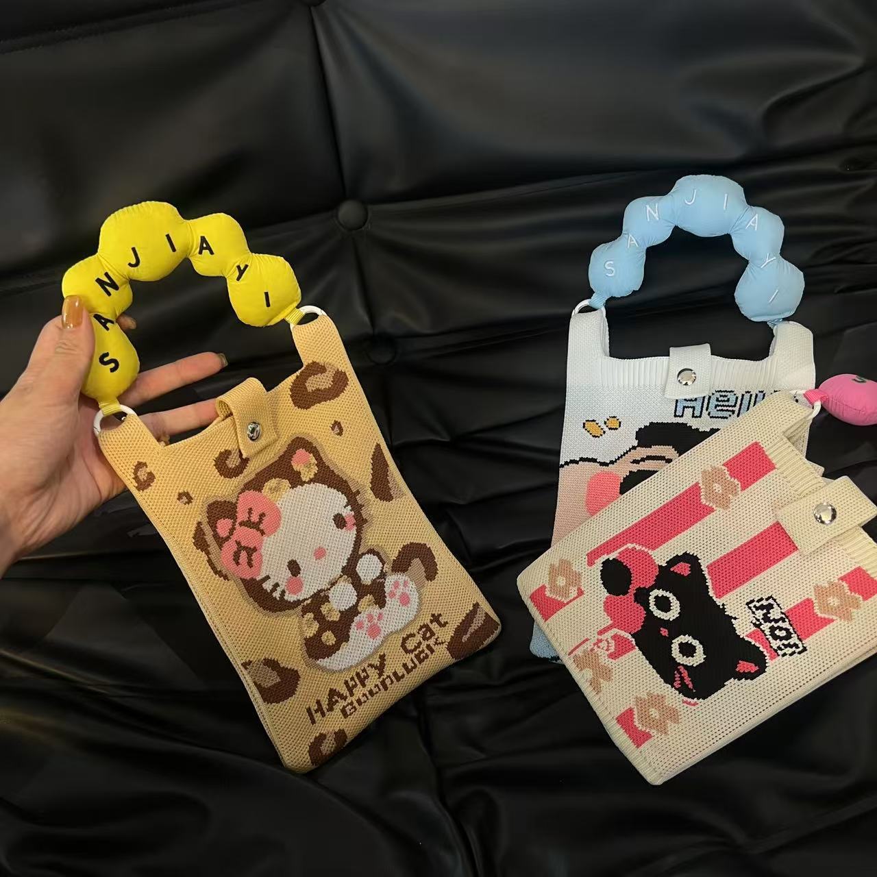 표범무늬 헬로키티--베이지