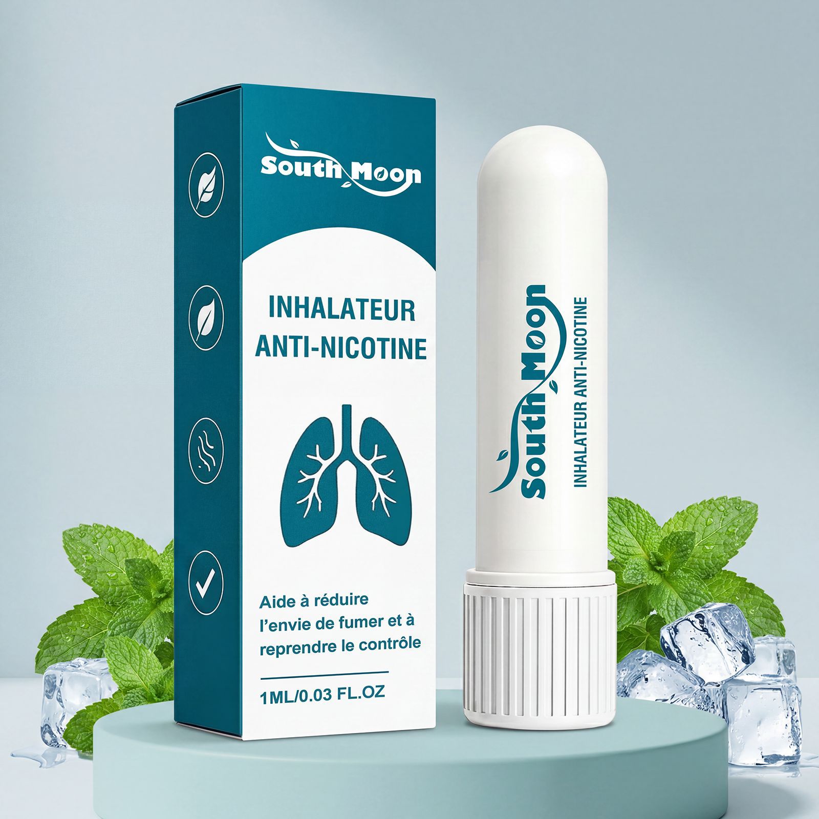 South Moon Nasal Inhaler Gentle Ingredients for Nasal Care Fresh and Comfortable Portable Compact Nasal Inhaler Stick