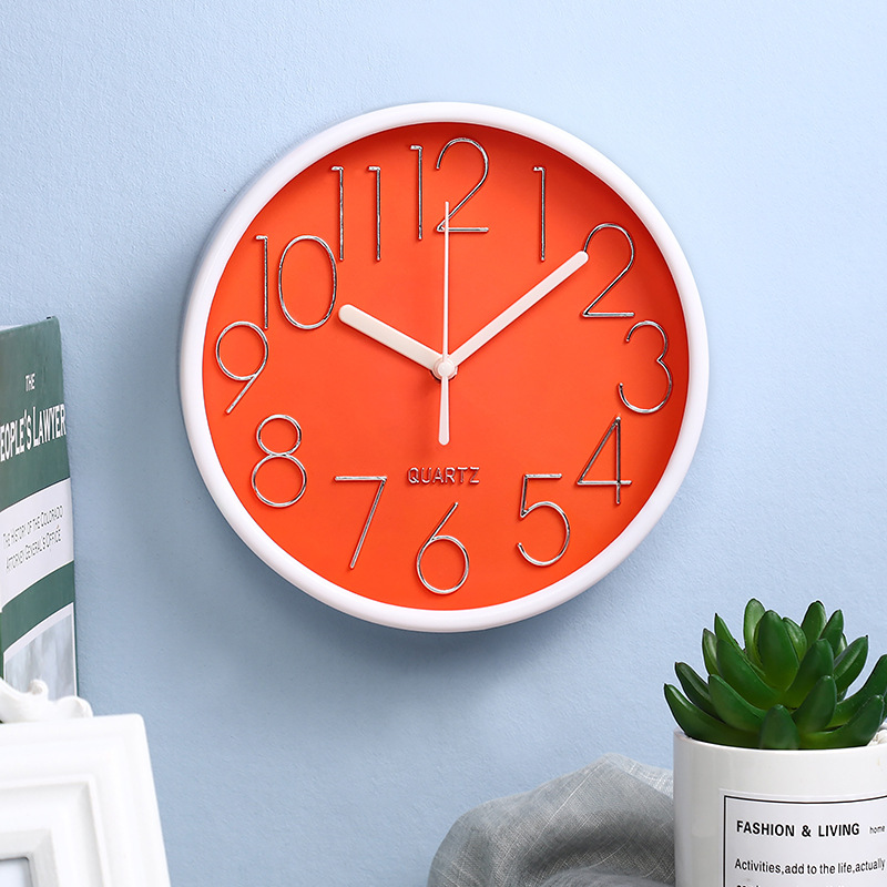 Reloj de pared simple de 8 pulgadas (20 cm) - Diseño creativo y de moda - Para sala de estar e interior - Venta directa de fábrica