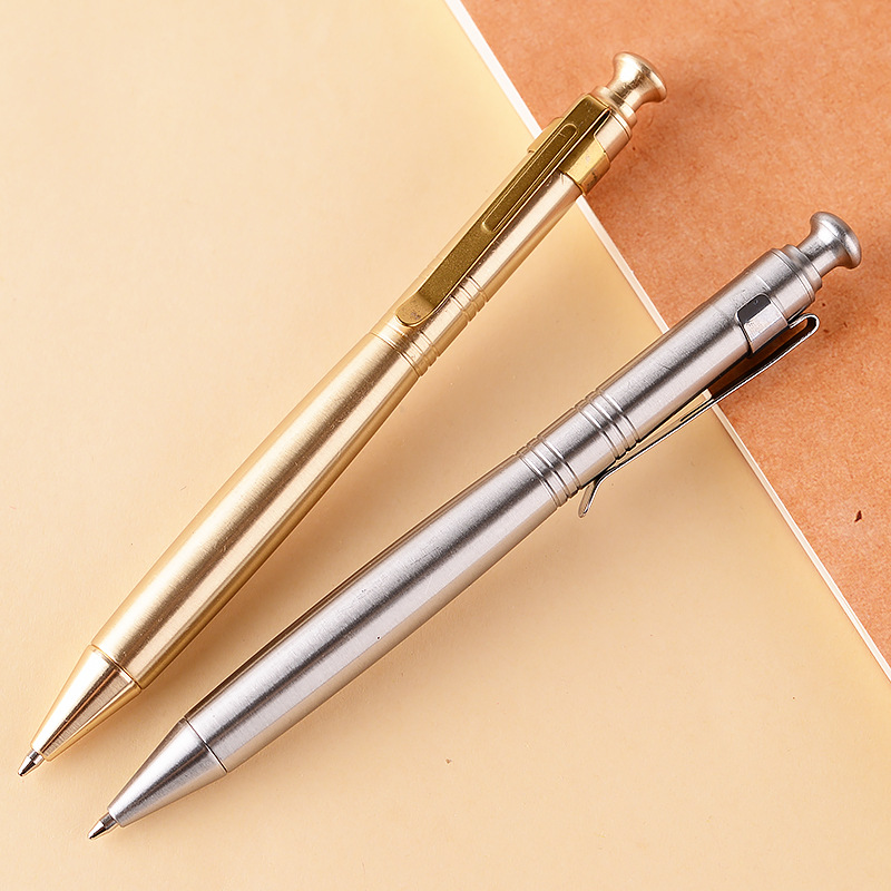 Retro brass copper golden ballpoint pen