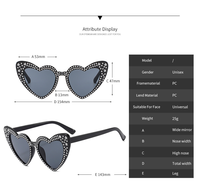 Occhiali da sole a cuore per donna eleganti con strass alla moda_voghion.com