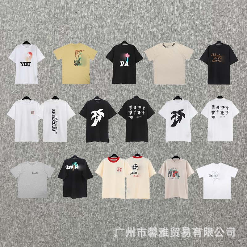 Correct Version Palma Palm Angels Decapitated Bear T-Shirt Men's Angels Loose Short-Sleeved Couple Outfit Five-Pointed Star Top