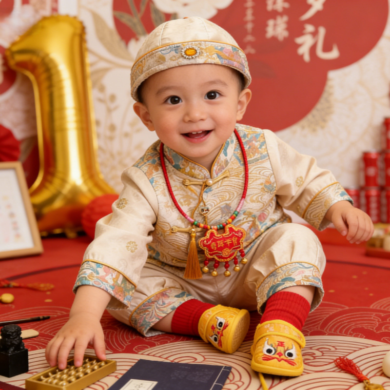 Hanfu for boys, spring children's set, festive dress, special occasion clothing, Chinese style 4