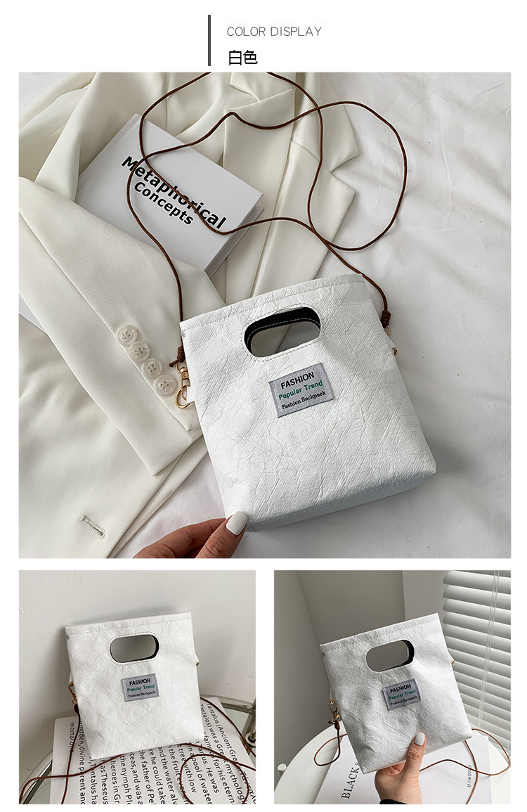 جديد الكورية الأزياء الرجعية بسيطة مربع رسول حقيبة display picture 6
