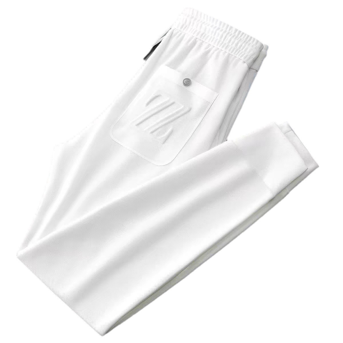 Herrenbekleidung Freizeithosen für Männer dünne Strickstickerei gepresster Kleber dreidimensionaler Modetrend All-Match-Sport-Slim-Fit-Jogginghose für Männer_voghion.com