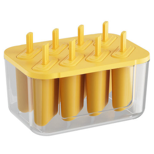 Silicone ice tray ice cube mold household ice making mold large capacity ice storage box plastic ice cream ice cream mold