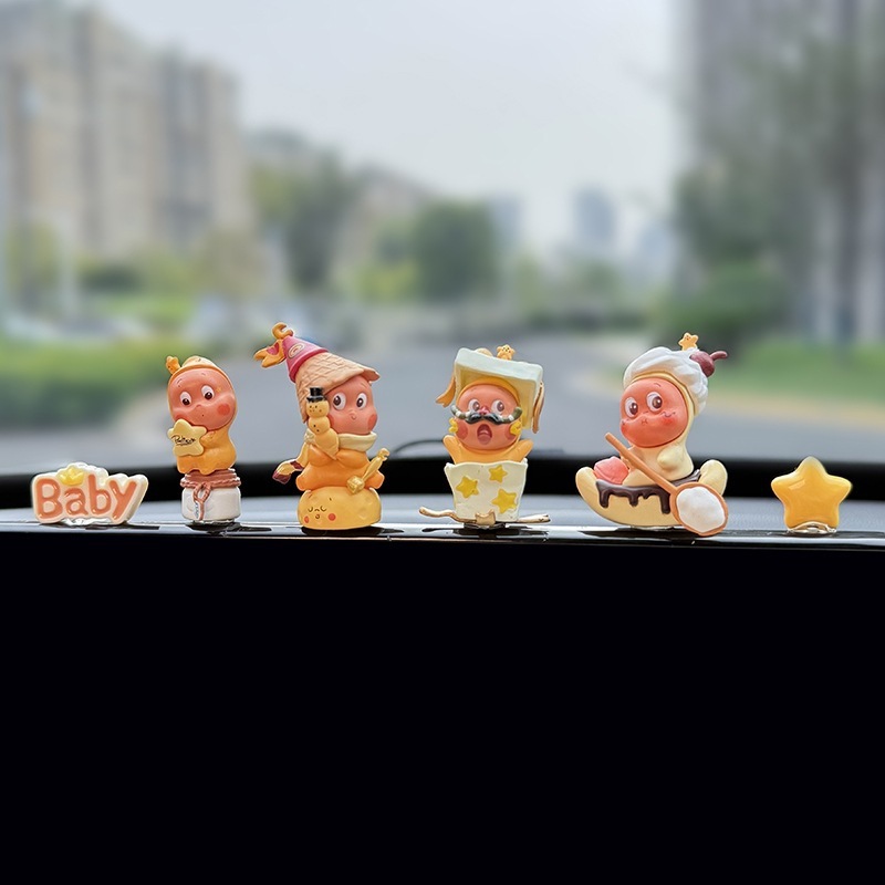车载摆件星星人汽车中控显示屏幕车内装饰品可爱创意女生2025新款|undefined