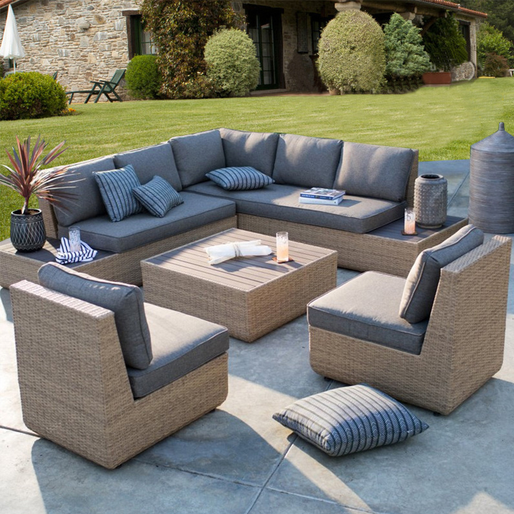 Several outdoor hotel furniture vendors sell garden rattan chairs, sofas, and rattan furniture for sunrooms and gardens