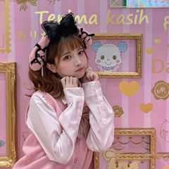 Kuromi Melody Headband Dark Mine Series Sanrio Sanrio Hairpin Doll Plush Pendant Hair Accessory