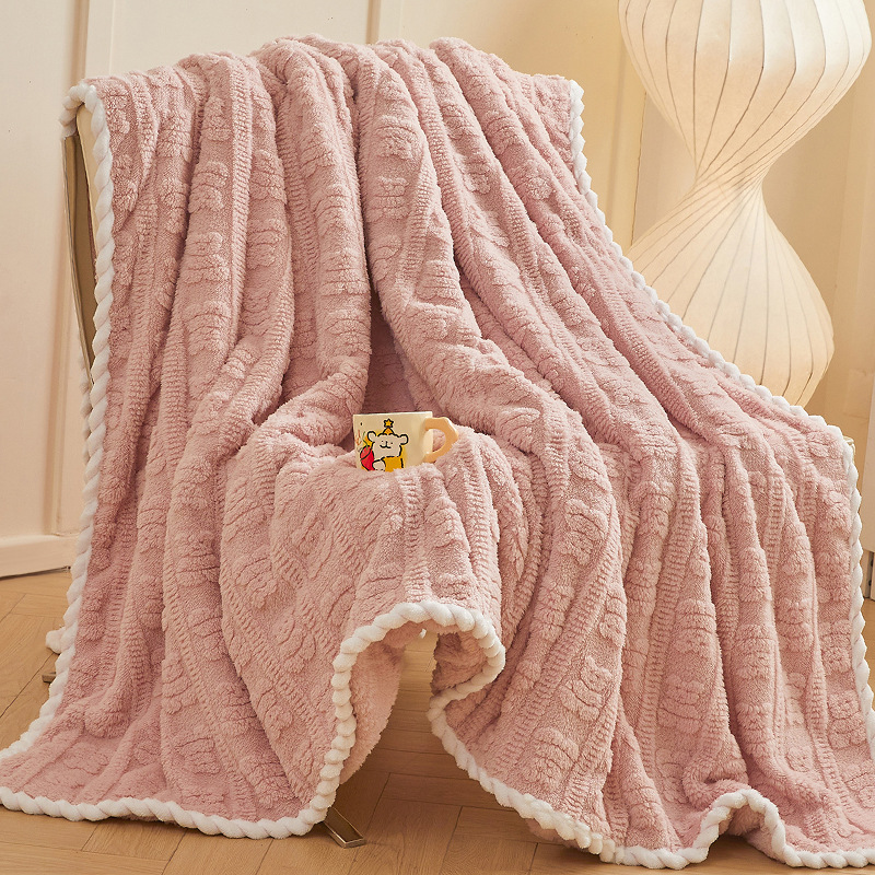 Mantras de cuatro estaciones mantas de cubierta universal quilted coral sola cama de oficina dormitorio sofá leche de lana siesta manta nueva