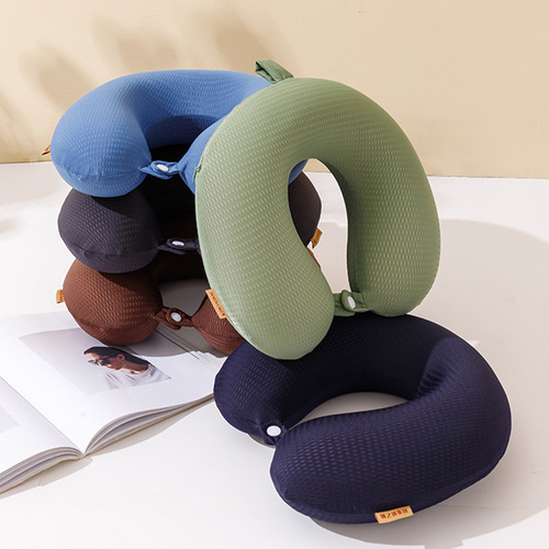 U-shaped pillow memory foam summer ice silk high-quality cervical spine pillow ice silk slow rebound office nap pillow neck pillow neck pillow