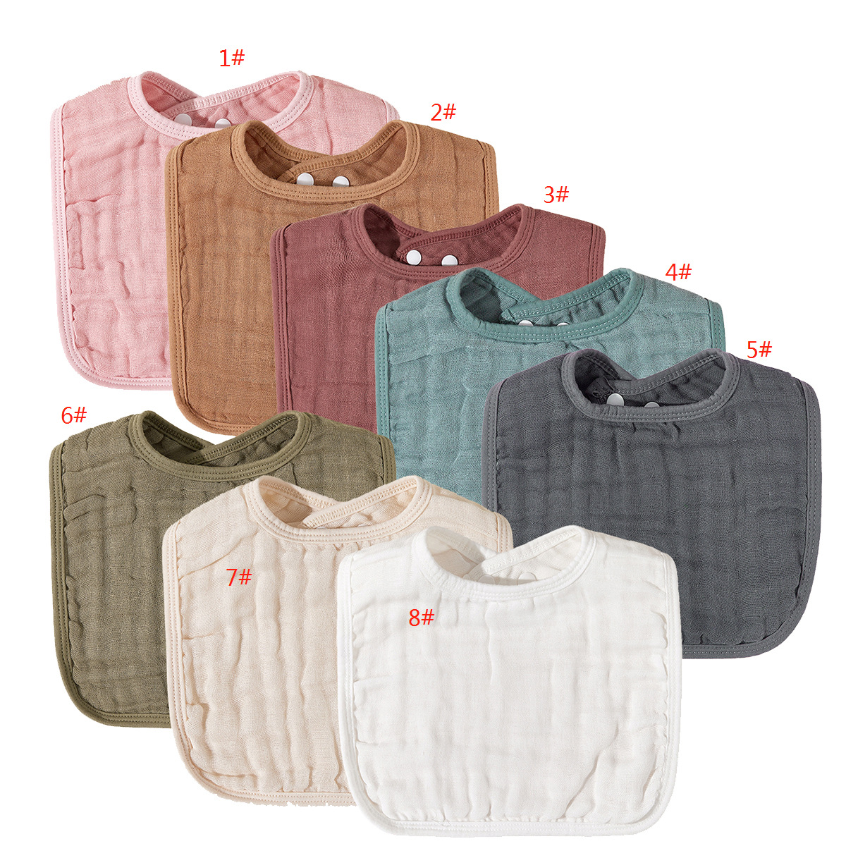 Babero para bebé de gasa de algodón puro estilo INS, absorbente, suave y cómodo - details 1