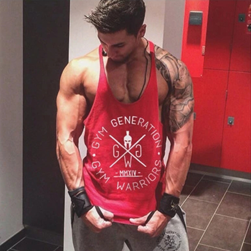 Summer Muscle Fitness Vest Men's Loose Training Sports Vest Custom Logo European and American I-Shaped Sleeveless T-Shirt Summer Muscle Fitness Vest Men's Loose Training Sports Vest Custom Logo European and American I-Shaped Sleeveless T-Shirt