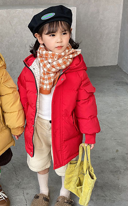 2024 nuevos niños abajo Chaqueta de algodón acolchado de los hombres de longitud media de las mujeres anti-temporada de invierno estilo coreano Chaqueta de algodón acolchado abrigo engrosado