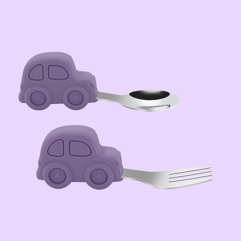 Cuchara de tenedor de automóvil: morado oscuro