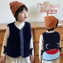男童马甲冬儿童秋冬背心外穿宝宝摇粒绒坎肩男孩加绒加厚2025新款