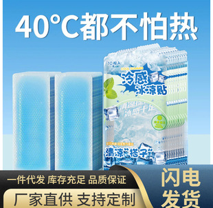 Cartoon Cooling Patch Summer Outdoor Heatstroke Prevention and Cooling Ice Patch Student Military Training Heatstroke Relief Artifact Mobile Phone Antipyretic Cooling Patch