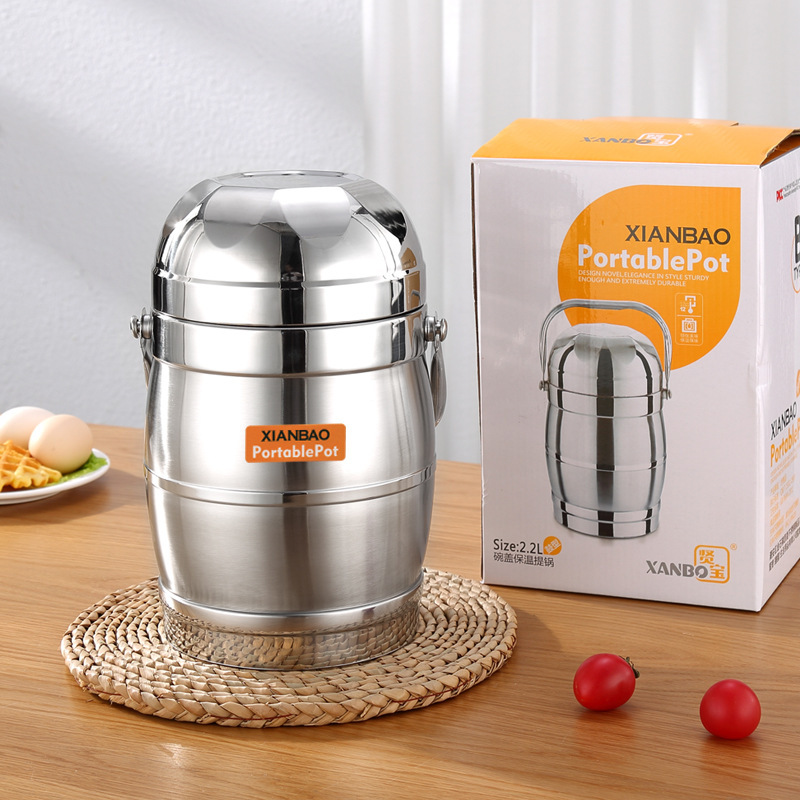 Fiambrera aislante de acero inoxidable