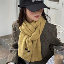 围巾女冬新款韩版百搭气质小香风羊绒混纺配大衣保暖长款加厚围脖