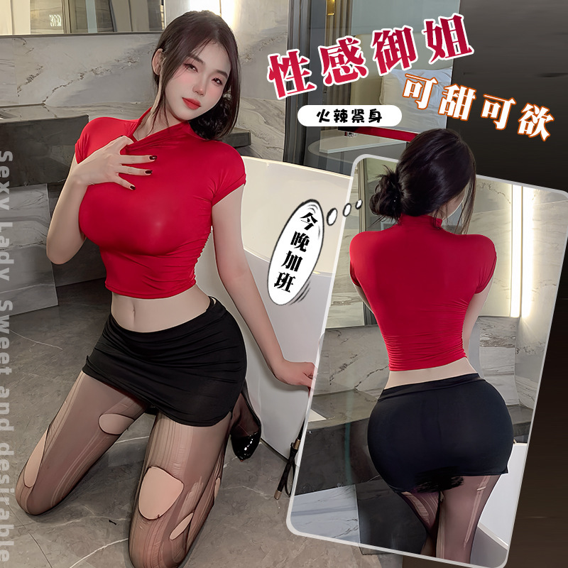 Sexy lingerie female OL nightclub goddess secretary uniform pure sexy bed free hip uniform suit 8352 Sexy lingerie female OL nightclub goddess secretary uniform pure sexy bed free hip uniform suit 8352