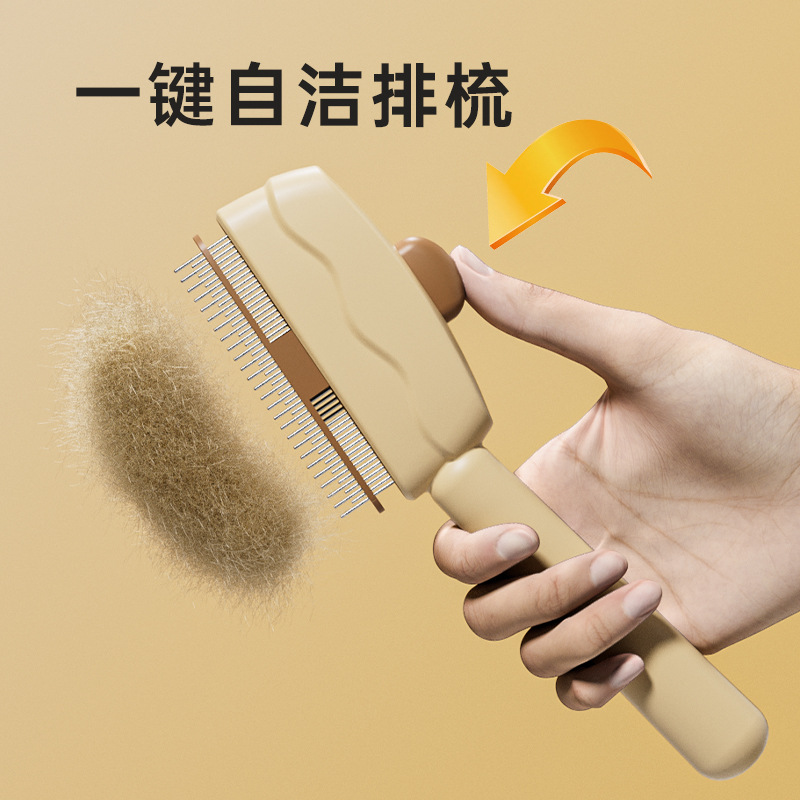 Peine de pelo de gato Peine de gato con nudo abierto Peine de pelo flotante de perro Peine de pelo especial Cepillo de limpieza Masaje Suministros para mascotas Peine de pelo