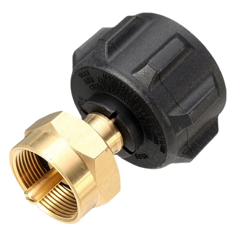 Norte americano al aire libre una libra camping propano botella inflable conector latón tanque de gas QCC1 adaptador POL conector inflable