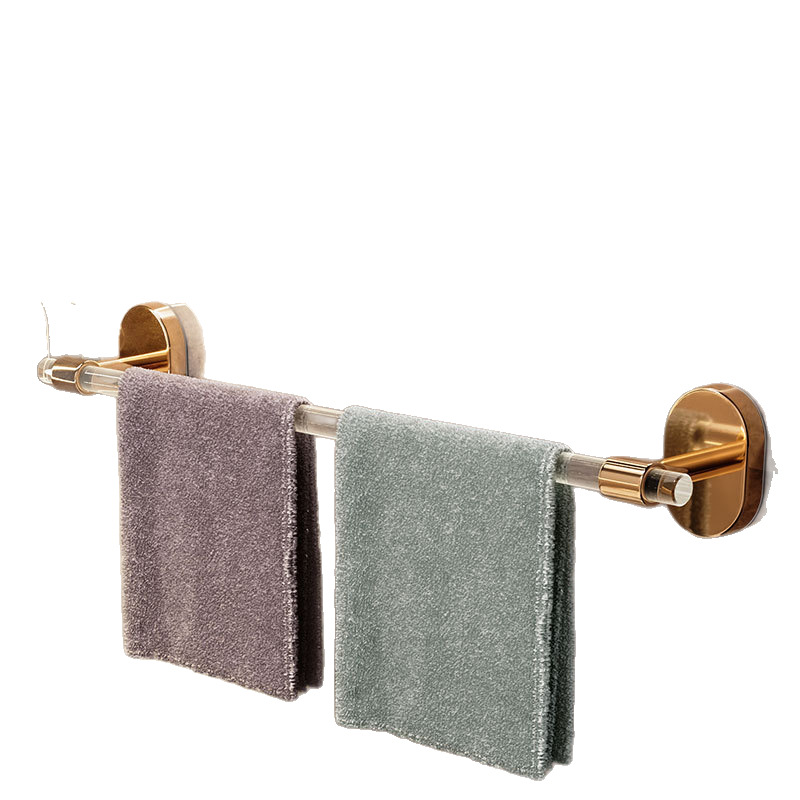 Luz de lujo acrílico toallero ponche libre de baño de almacenamiento de baño Toalla de baño gancho de almacenamiento Barra de toalla individual Barra de toalla
