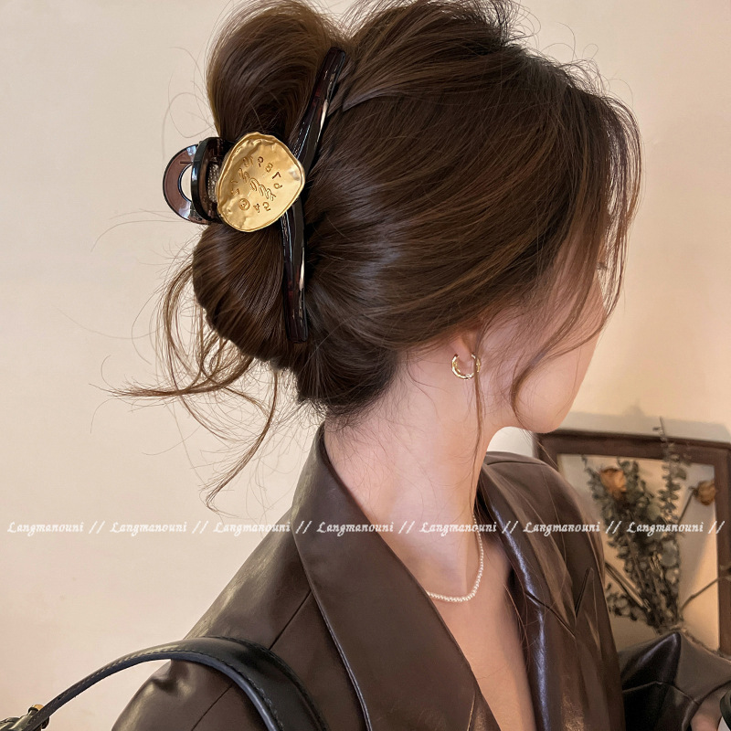 韩版气质设计感抓夹女2025新款后脑勺鲨鱼夹子高级感大号发夹发饰|undefined