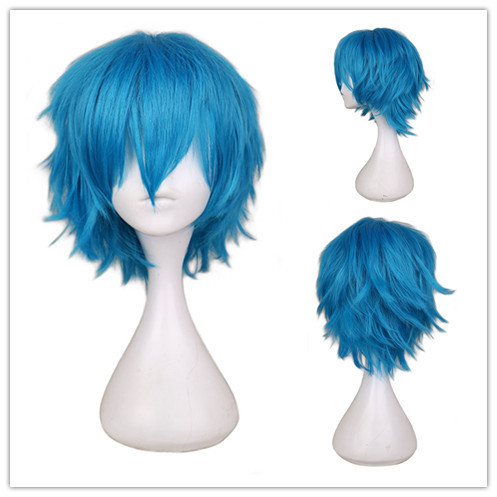 Cross-Border European and American Cosplay Anime Wig Universal Color Harajuku Anti-Curling Men's Short Hair Anti-Curling Style - photo 27