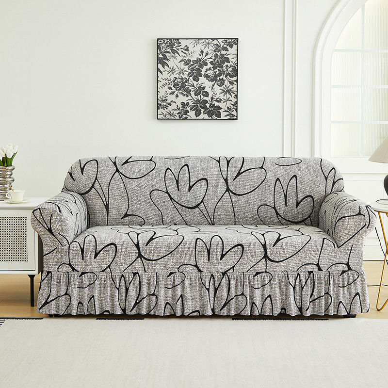 2025 Cross-Border Printed Elastic Skirt Sofa Cover Multifunctional Dirt-Proof Anti-Slip Sofa Cover Manufacturer Wholesale