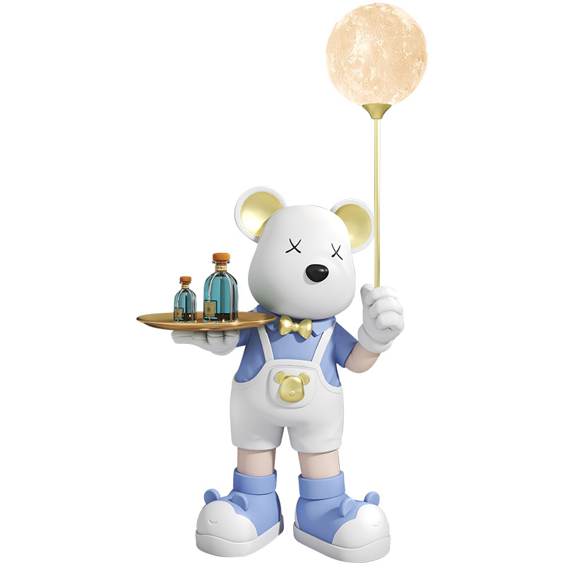 환영 폭력적인 곰 장식품 큰 바닥 램프 홈 거실 현관 TV 캐비닛 장식 오프닝 집들이 선물