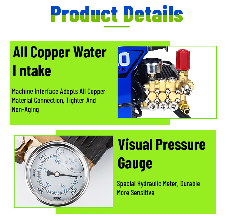 Cross-Border Yilujie Car Washing Machine Single-Phase Pressure Washer for Commercial Use, High-Power Industrial Property and Farm Cleaning