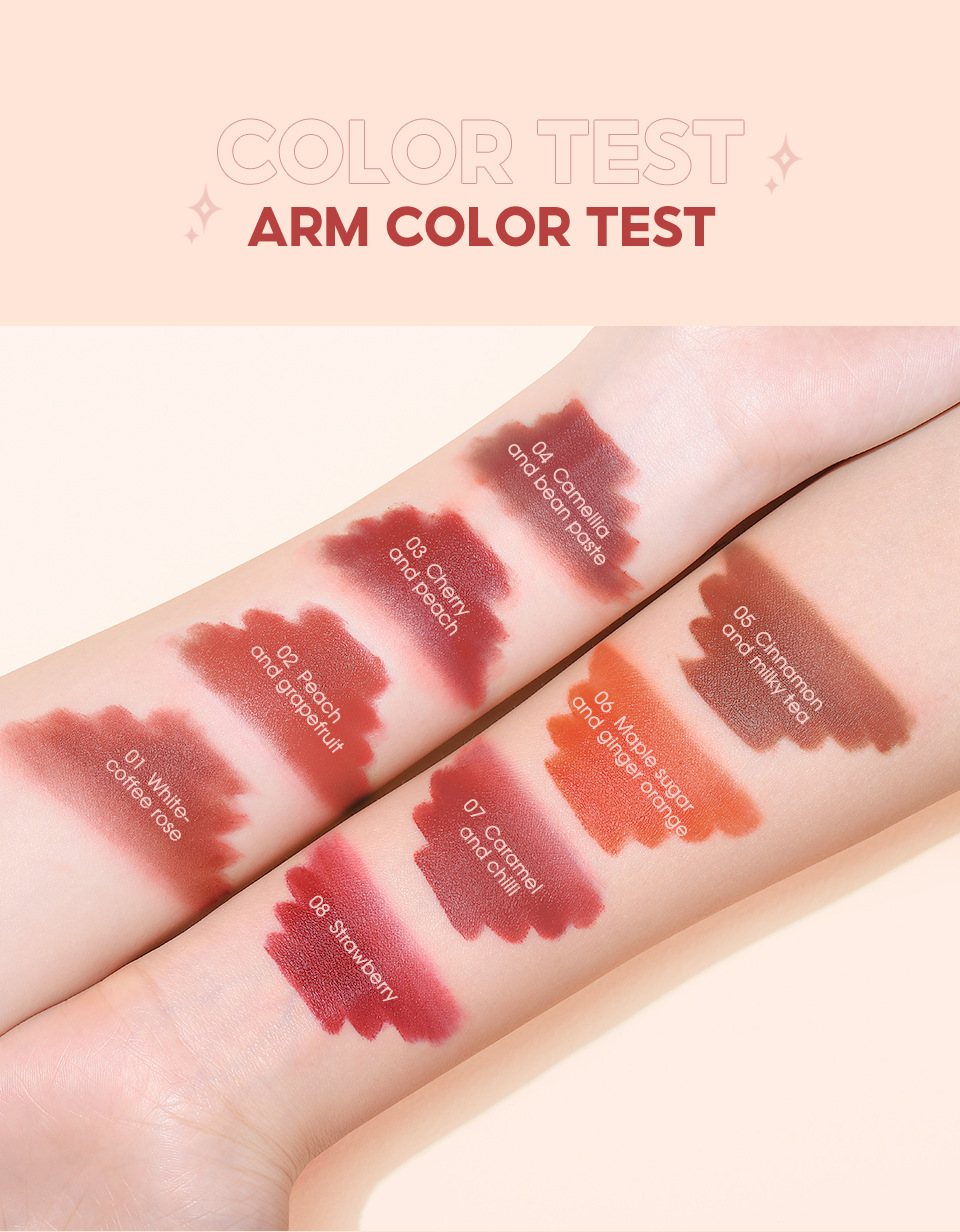 O.TWO. O soft cotton mist first love lip mud powder Blusher eye shadow can be used three times, velvet does not touch the cup and does not fade