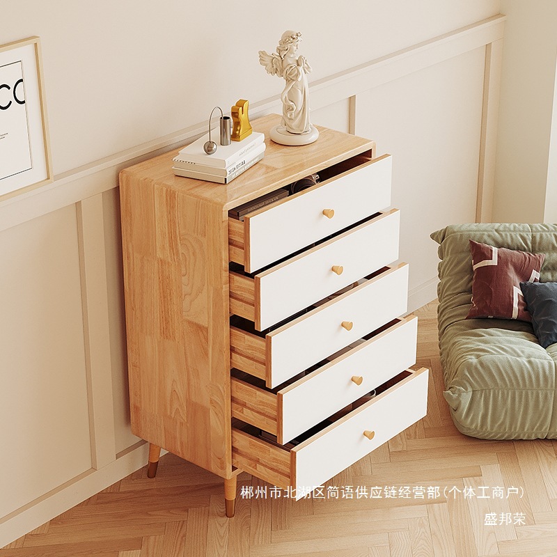 Fábrica de venta directa armario cinco armarios armario de madera sólida armario cajón sala de estar dormitorio armario de cama armario de almacenamiento simple image 3