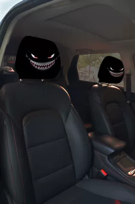 Universal seat cover Emoticon Car Pillowcase, Elastic - 02-double-sided-printing-1pc-26cm28cm