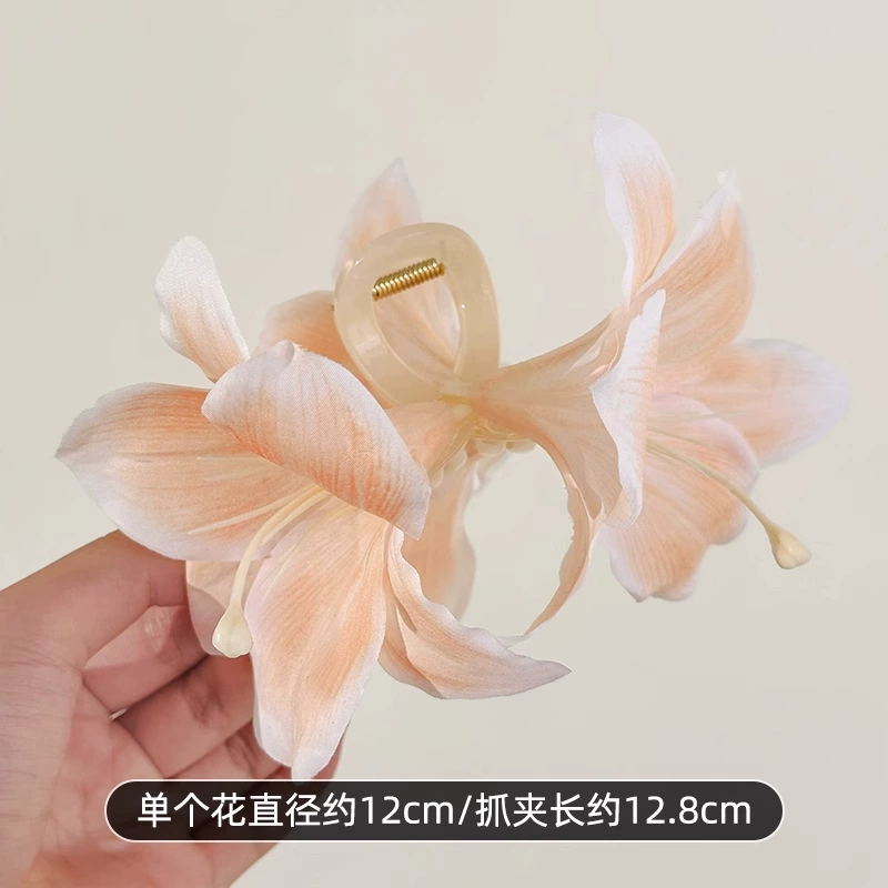Атмосферная заколка для волос для фотосессий, крабовая заколка, модная hair accessory, с цветами