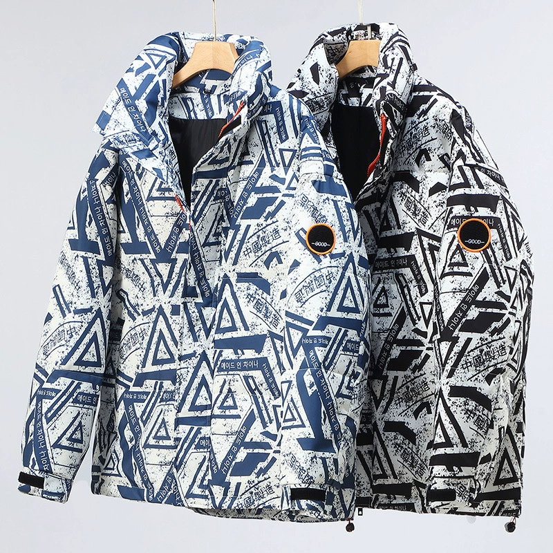 Новый производитель, оптовая продажа, зимний пуховик в парном стиле, трансграничный европейский и американский повседневный утолщенный пуховик, мужская национальная трендовая куртка