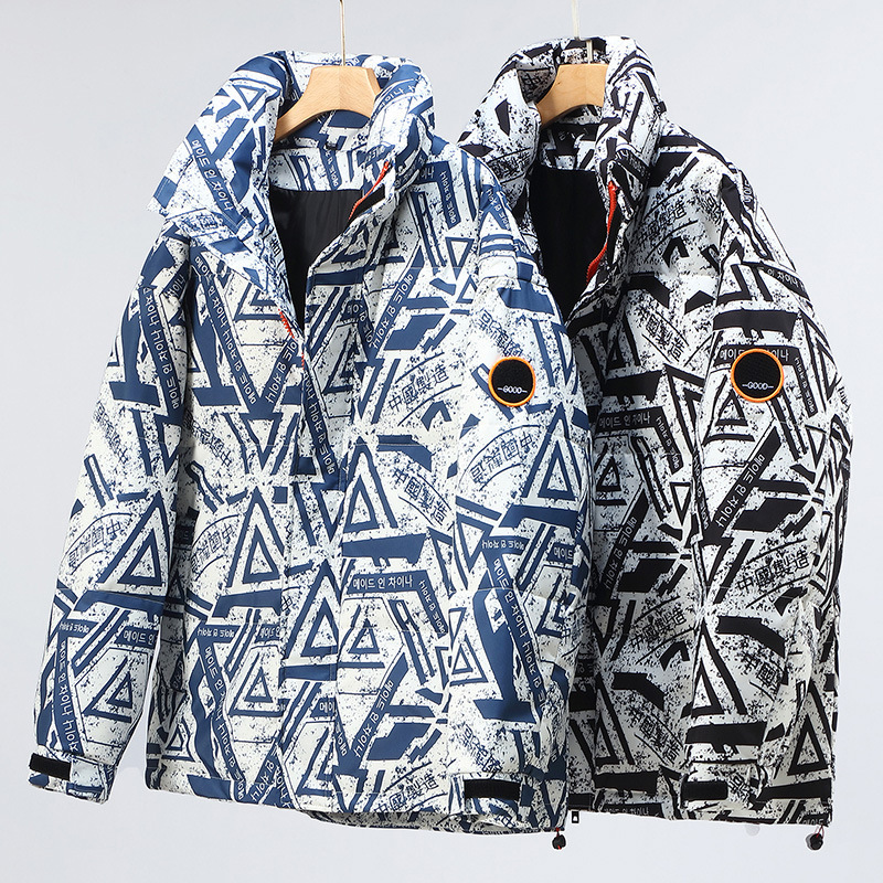 New Manufacturer Wholesale Couple Style Winter down Jacket Cross-Border European and American Casual Thickened down Jacket Men's National Trend Jacket