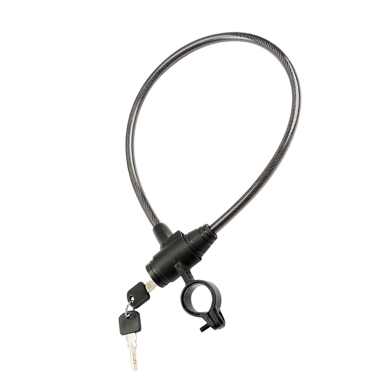 Guofeng cerradura de llave de motocicleta cuerda de acero gruesa alargada cerradura antirrobo cerradura de bicicleta anti-cortamiento