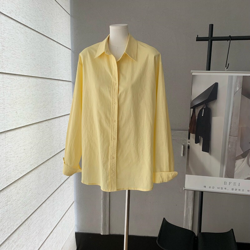 Yellowish Skin Tone Softening Summer Sunshine Linen Shirt 2026 Spring/Summer New Style Long-Sleeve Loose Fit Turn-Down Collar Korean-Style Shirt