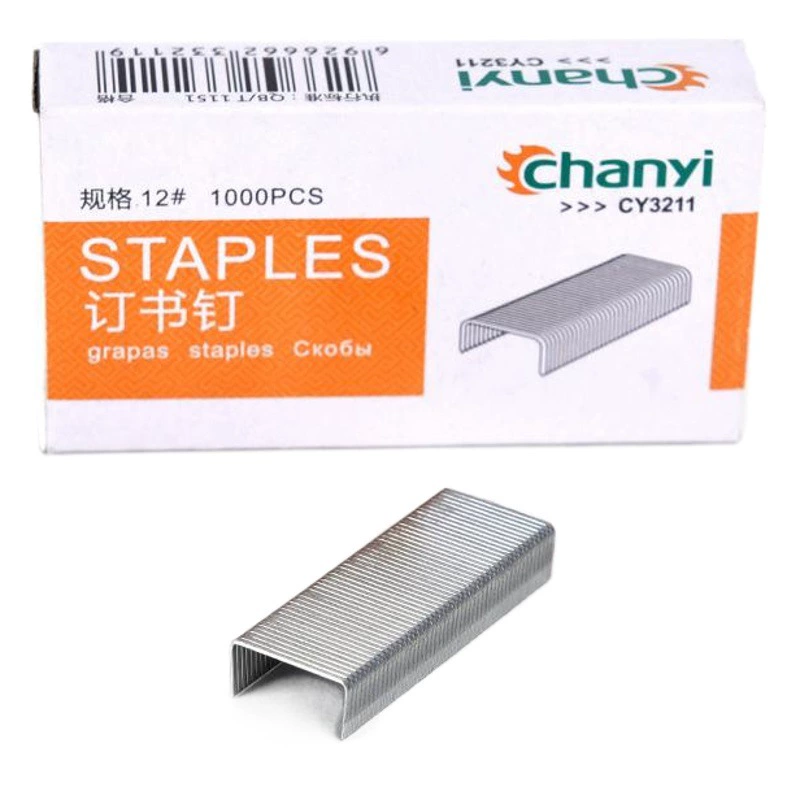 Chuangyi CY3211 канцелярские принадлежности 12 скоб 1000 шт./Кор. Скрепки оптом Общие
